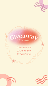 Abstract Giveaway Rules Facebook Story Design