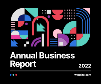 Annual Business Report Bauhaus Facebook Post Design