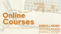Online Courses Enrollment Facebook Event Cover Image Preview