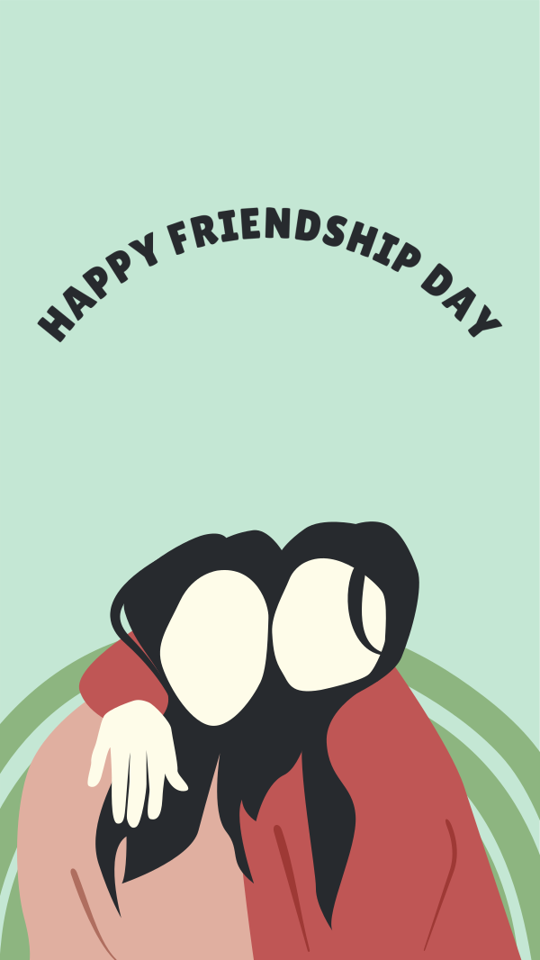 Happy Friendship Day Girl Friends Instagram Story Design Image Preview
