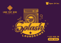 Splash Laundromat Postcard Image Preview