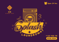 Splash Laundromat Postcard Image Preview