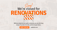 Closed for Renovations Facebook Ad Design
