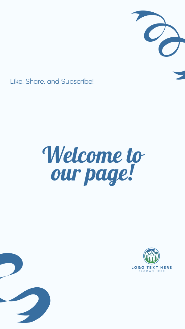 Welcome Ribbons Facebook Story Design Image Preview