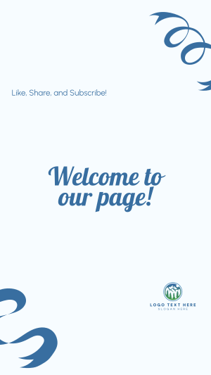 Welcome Ribbons Facebook story Image Preview