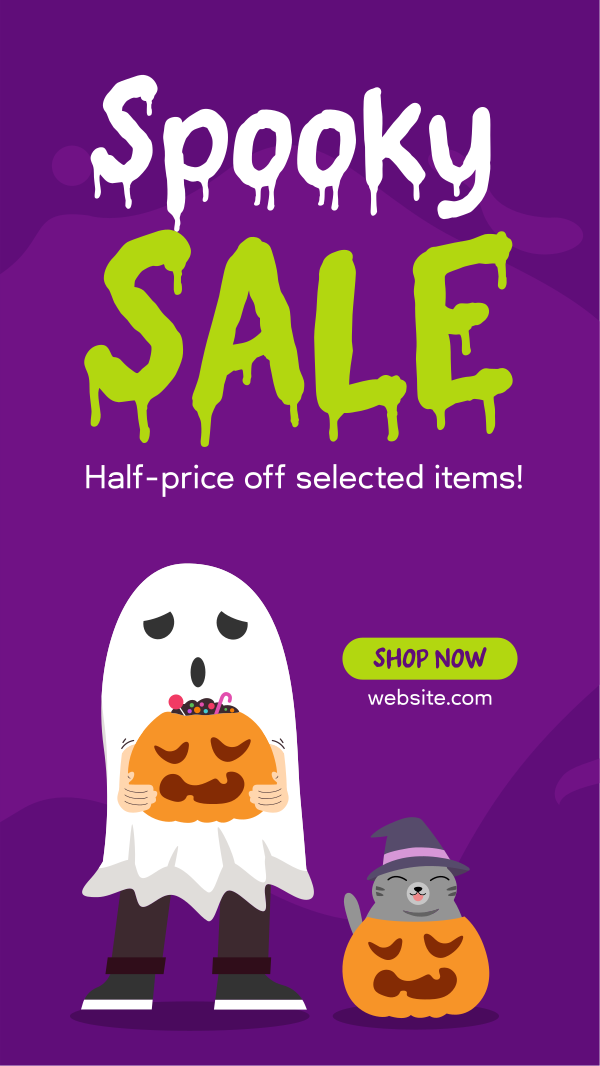 Halloween Discount Instagram Story Design Image Preview