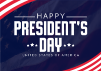 Presidents Day USA Postcard Image Preview