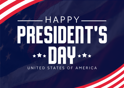 Presidents Day USA Postcard Image Preview