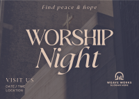 Church Worship Event Minimalist Postcard Image Preview