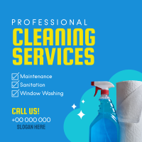 Professional Cleaning Services Linkedin Post Design
