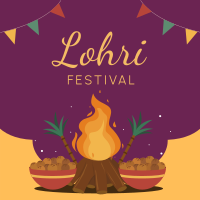 Lohri Festival Instagram Post Design