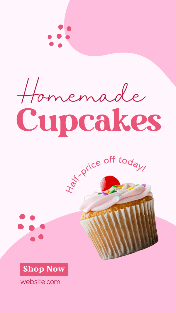 Cupcake Sale Facebook Story Design