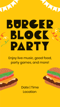 Burger Block Party Instagram story Image Preview