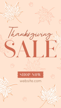 Elegant Thanksgiving Sale Instagram reel Image Preview