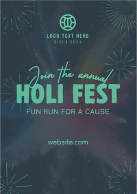 Holi Fest Fun Run Flyer Image Preview