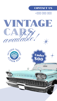 Vintage Cars Available TikTok Video Image Preview