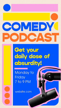 Daily Comedy Podcast Facebook Story Design