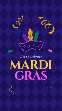 Mardi Gras Celebration Facebook Story Design
