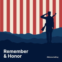 Memorial Day Salute Instagram Post Design