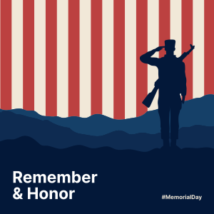 Memorial Day Salute Instagram post Image Preview