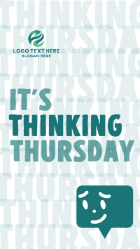 Cute Speech Bubble Thinking Thursday TikTok video Image Preview