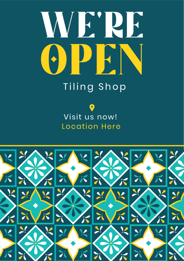 Tiling Shop Opening Flyer Design Image Preview