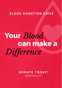 Minimalist Blood Donation Drive Flyer Image Preview