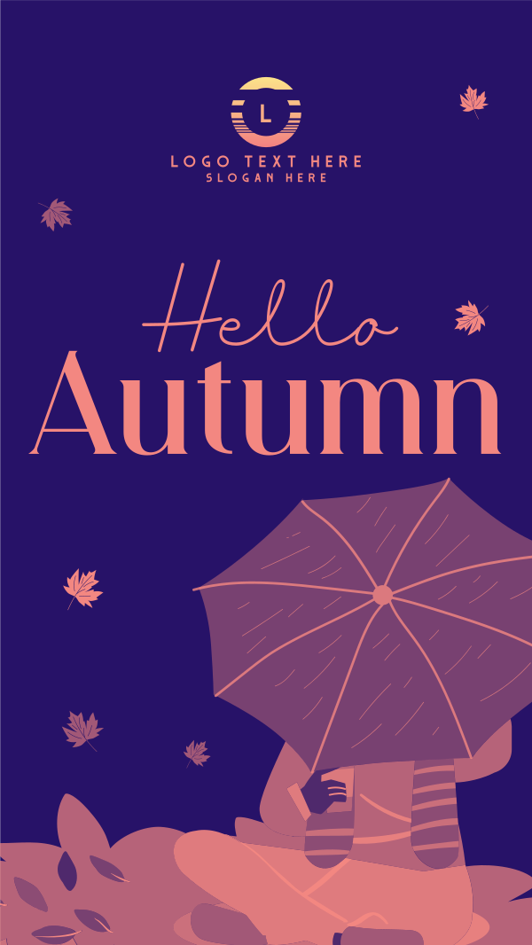 Hello Autumn Greetings Instagram Story Design Image Preview