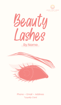 Beautiful Lashes Business Card Design