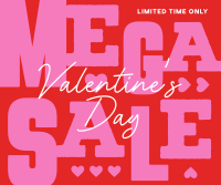 Valentine's Mega Sale Facebook Post Design