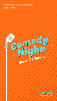 Stand Up Comedy Facebook Story Design