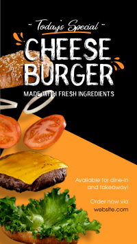 Deconstructed Cheeseburger Facebook Story Design