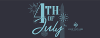 4th of July Text Facebook Cover Image Preview