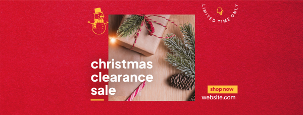 Christmas Clearance Facebook Cover Design Image Preview