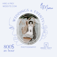 Wedding Photographer Rates Instagram Post Design