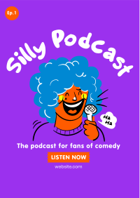 Our Funny Podcast Flyer Design