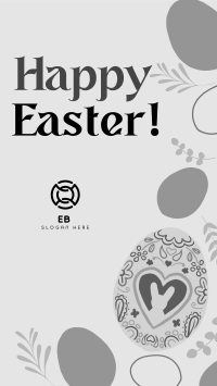 Eggs and Flowers Easter Greeting Instagram Story Design