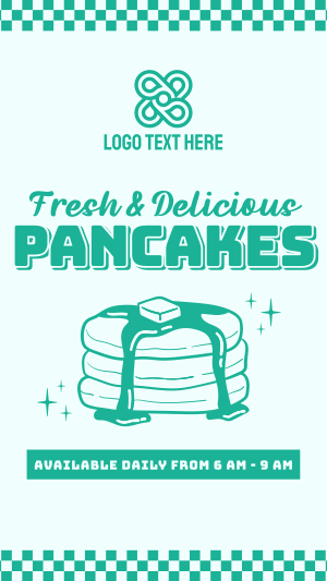 Retro Pancakes Instagram story Image Preview