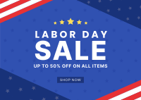 Labor Day Flash Sale Postcard Image Preview