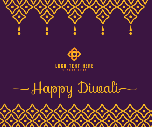 Boho Diwali Greeting Facebook Post Design Image Preview