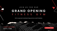 Fitness Gym Grand Opening Facebook Event Cover Design