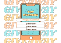Comical Giveaway Winners Postcard Image Preview