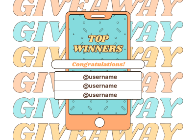 Comical Giveaway Winners Postcard Image Preview