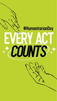 Handdrawn Humanitarian Day Instagram reel Image Preview