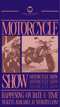 Retro Motorcycle Show Facebook Story Design