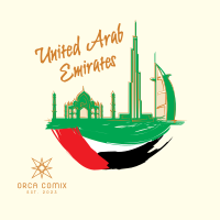 UAE City Scribbles Instagram post Image Preview