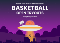 Basketball UFO Postcard Design