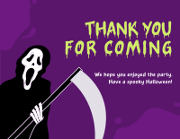 Spooky Party Thank You Card Design