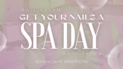 Minimalist Nail Salon Typography Facebook event cover Image Preview