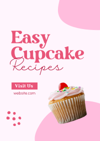 Easy Cupcake Recipes Poster Design